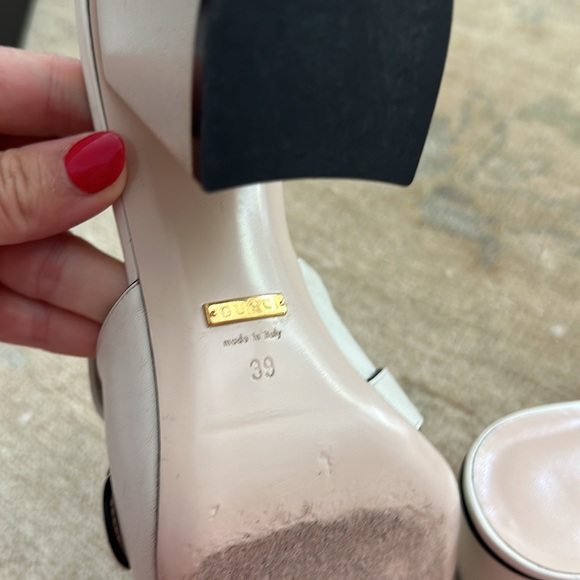 Gucci Mystic White Marmont Fringe Leather Mules size 39 - Picture 6 of 14